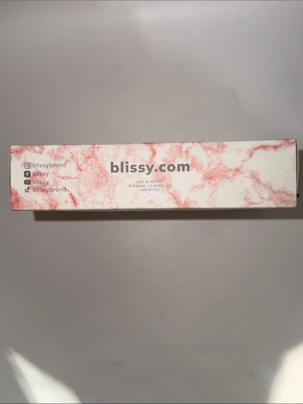 BLISSY 100% MULBERRY SILK SLEEP MASK Rose White Marble w/Pouch NEW/SEALED BOX!